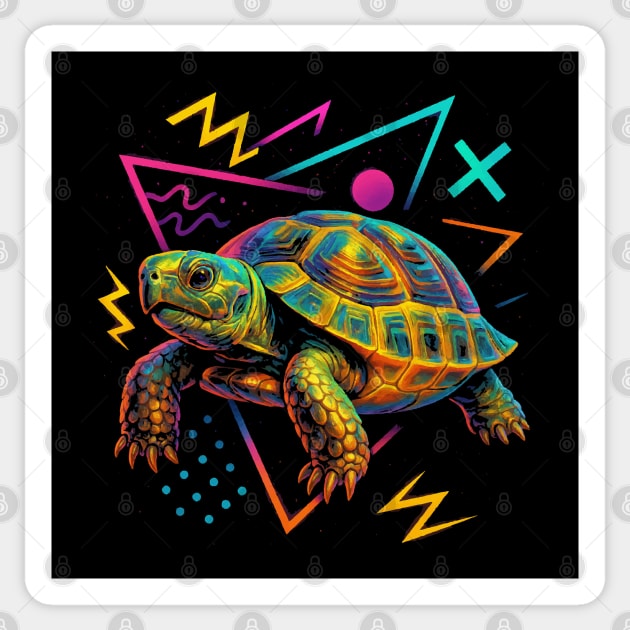 Retro Neon Greek Tortoise Sticker by Reptiq's Store